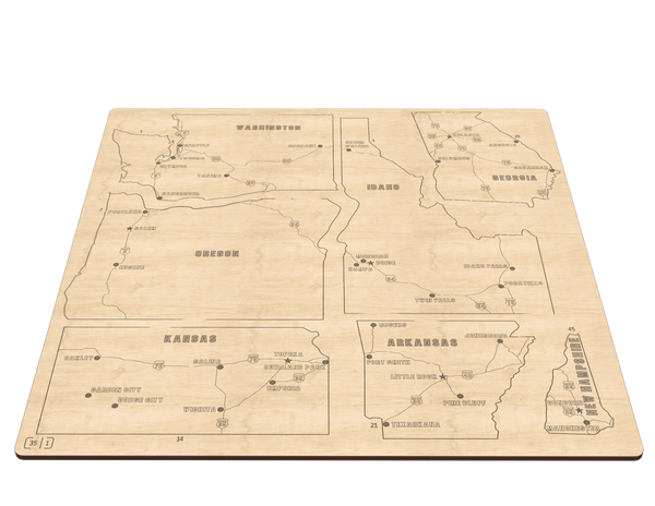 Board 1 — USA Wooden Map