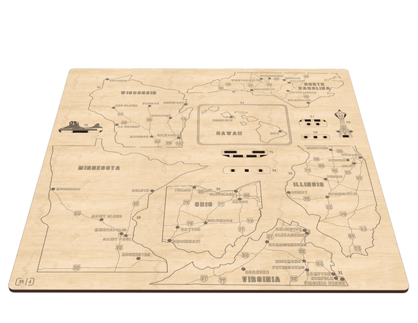 Board 4 — USA Wooden Map