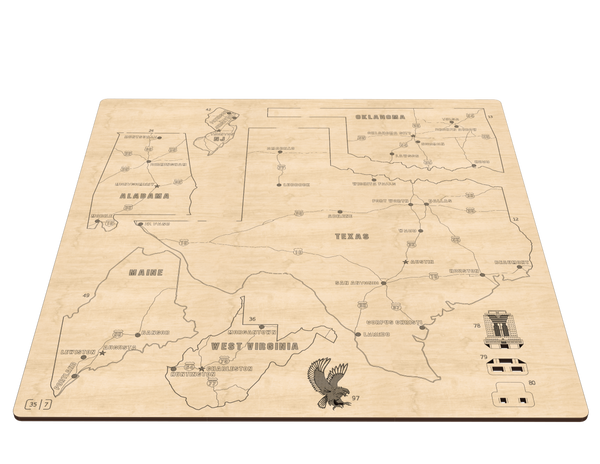 Board 7 — USA Wooden Map
