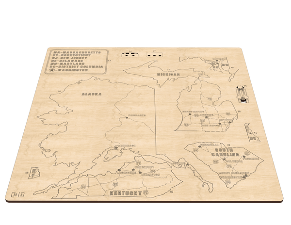 Board 8 — USA Wooden Map